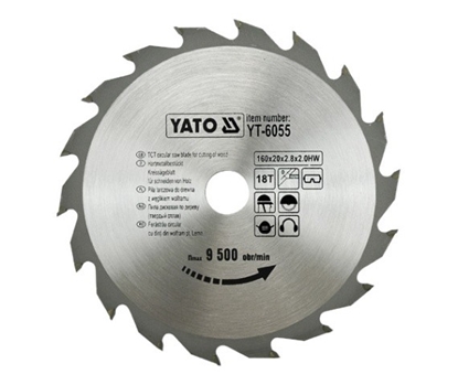 Picture of Yato Pia tarczowa do drewna 160x20mm 18z YT-6055