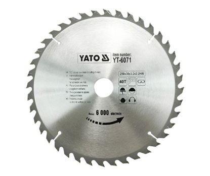 Attēls no Yato Pia tarczowa do drewna 250x30mm 40z YT-6071