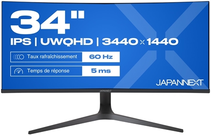 Attēls no JAPANNEXT 86,4cm JN-IPS340UWQHD60C-C65W-HS-W curved UWQHD