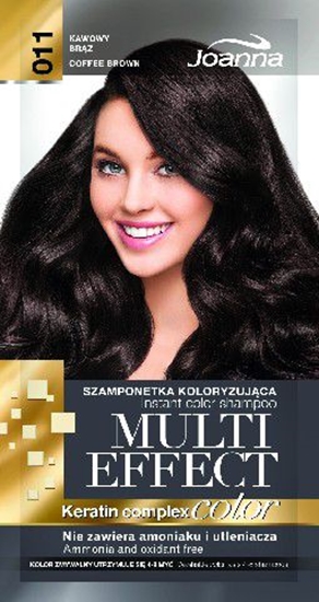 Изображение Joanna Multi Effect Color Keratin Complex Szamponetka 11 Kawowy Brz 35 g