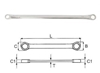 Изображение Jonnesway Klucz oczkowy dwustronny 13 x 15mm (W611315)