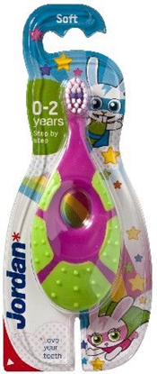 Attēls no Jordan  Szczoteczka do zbów dla dzieci Step by Step 0-2 mikka - mix wzorów