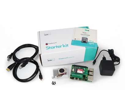 Изображение JustPi Zestaw justPi Pro - Raspberry Pi 5 WiFi 8GB RAM + SSD + 32GB microSD + oficjalne akcesoria