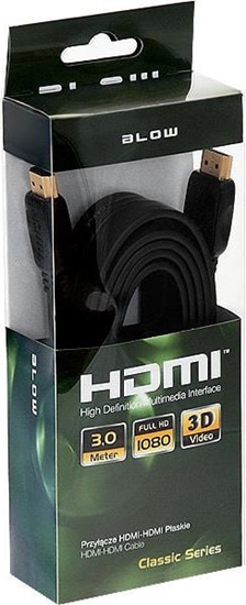 Picture of Kabel Blow HDMI - HDMI 3m czarny (92-607#)
