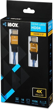 Attēls no Kabel iBOX HDMI - HDMI 1.5m niebieski (ITVFHD04)