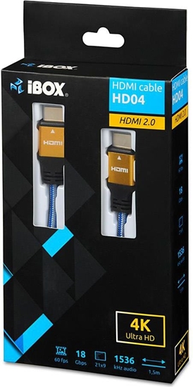 Picture of Kabel iBOX HDMI - HDMI 1.5m niebieski (ITVFHD04)