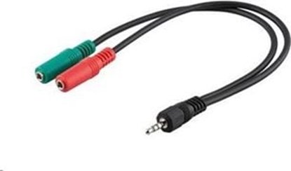 Изображение Kabel PremiumCord Jack 3.5mm - Jack 3.5mm x2 0.15m czarny (kjr-33)