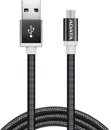 Picture of Kabel USB ADATA USB-A - microUSB 1 m Czarny (AMUCAL-100CMK-CBK)
