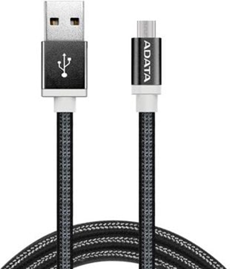 Picture of Kabel USB ADATA USB-A - microUSB 1 m Czarny (AMUCAL-100CMK-CBK)