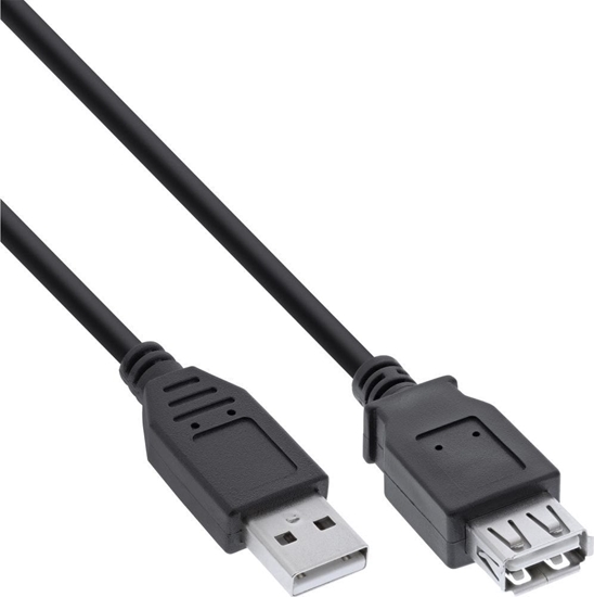 Picture of Kabel USB InLine USB-A - USB-A 1 m Czarny (34610B)