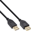Изображение Kabel USB InLine USB-A - USB-A 1.5 m Czarny (34615S)