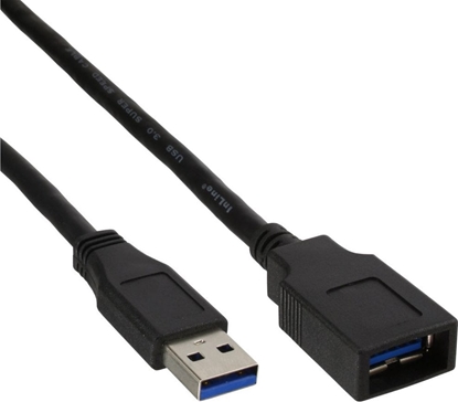 Attēls no Kabel USB InLine USB-A - USB-B 1.5 m Czarny (35615)