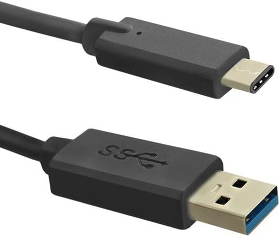 Изображение Kabel USB Qoltec USB-A - USB-C 1 m Czarny (50500)