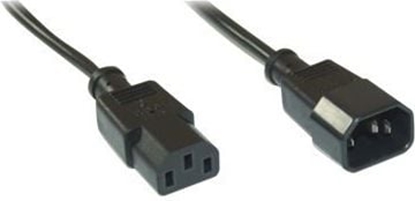 Picture of Kabel zasilajcy InLine 3pin IEC M/F, Czarny 2m (16632A)