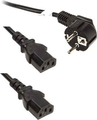 Picture of Kabel zasilajcy InLine rozganik 1x - 2x C13, 1,8m (16653)