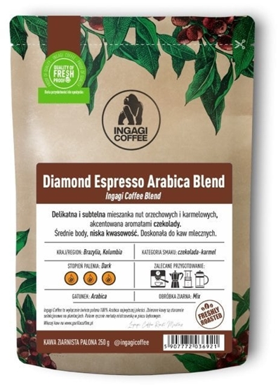 Picture of Kawa ziarnista Ingagi Kawa ziarnista Coffee Diamond Espresso Arabica Blend 250g