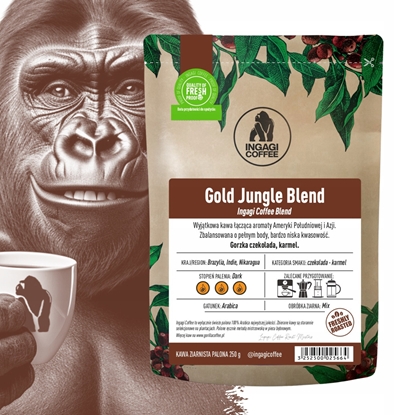 Attēls no Kawa ziarnista Ingagi Kawa ziarnista Coffee Gold Jungle Blend 250g