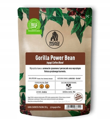 Attēls no Kawa ziarnista Ingagi Kawa ziarnista Coffee Gorilla Power Bean 250g