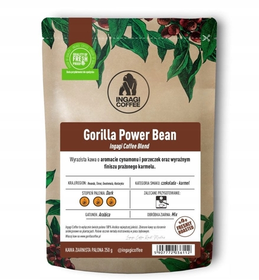 Picture of Kawa ziarnista Ingagi Kawa ziarnista Coffee Gorilla Power Bean 250g