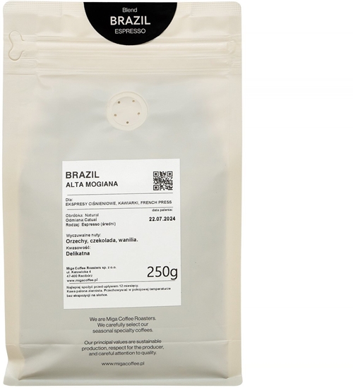 Picture of Kawa ziarnista Miga Coffee Kawa ziarnista Brazil Espresso 250g