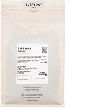 Attēls no Kawa ziarnista Miga Coffee Kawa ziarnista Everyday Classic Filtr 200g