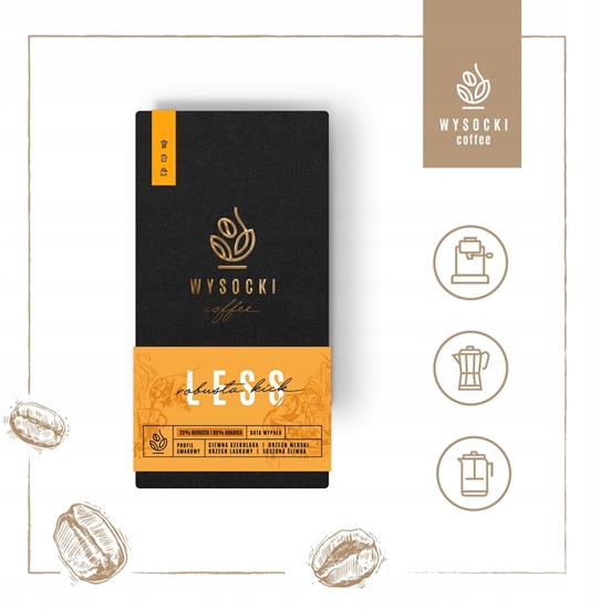 Picture of Kawa ziarnista Wysocki Coffee Kawa ziarnista Less Robusta Kick 250g