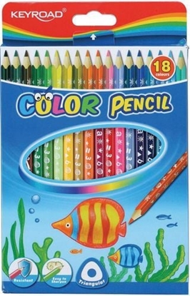 Picture of Keyroad KREDKI TRÓJKTNE KEYROAD 18 KOLORÓW