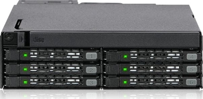 Attēls no Kiesze Icy Dock 6x 2.5" SAS/SATA + Ultra Slim ODD ToughArmor (MB606SPO-B)
