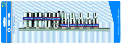 Изображение King Tony Zestaw nasadek 6-ktnych 1/4" 4-13mm 9szt. (2509MR)