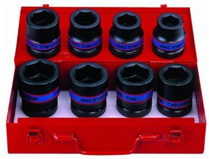 Изображение King Tony Zestaw nasadek udarowych 6-ktnych 1" 24-41mm 8szt. (8410MP)