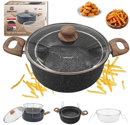 Attēls no KingHoff GARNEK MARMUROWY Z KOSZEM DO SMAENIA KH-1985 4L