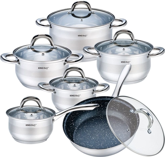Picture of KingHoff Zestaw garnków 12 elementów (KH-1098)