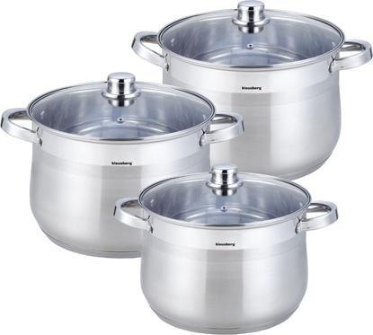 Изображение Klausberg GARNKI GASTRO STOCK POT 6 ELE 10.7L+8.6L+7.0L KLAUSBERG [KB-7177]