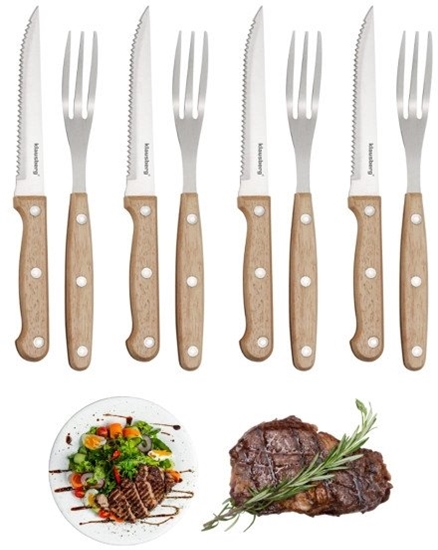 Изображение Klausberg ZESTAW SZTUCÓW SZTUCE DO STEKÓW 8 szt. KB-7976