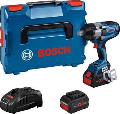 Изображение Klucz udarowy Bosch Bosch Cordless impact wrench BITURBO GDS 18V-1050 H Professional, 18V (blue/black, 2x battery ProCORE18V 5.5Ah, 3/4 , in L-BOXX)