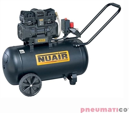Attēls no Kompresor samochodowy Nuair KOMPRESOR bezolejowy wyciszony 50L 8BAR 59DB 1.5KM