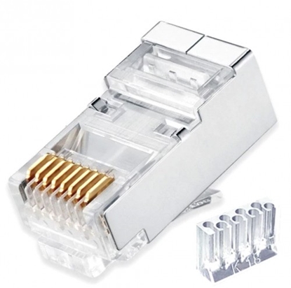 Изображение Konektors RJ45 ekranēts CAT6 STP FTP LAN kabelim, 2 daļas, PROFI