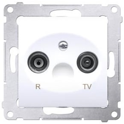 Attēls no Kontakt-Simon Gniazdo antenowe SIMON54 RTV 1dB kocowe biae - DAK.01/11