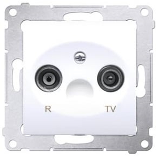 Picture of Kontakt-Simon Gniazdo antenowe SIMON54 RTV 1dB kocowe biae - DAK.01/11