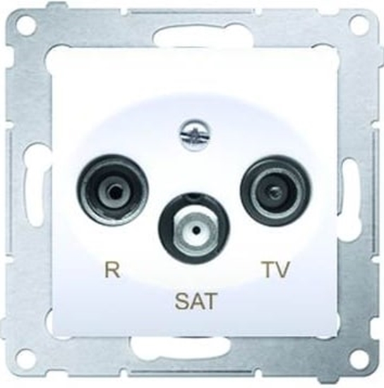 Picture of Kontakt-Simon Gniazdo antenowe SIMON54 RTV/SAT 1dB kocowe biae - DASK.01/11