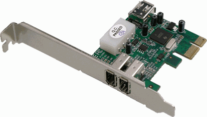 Attēls no Kontroler Dawicontrol PCIe x1 - 3x FireWire 400 (DC-1394)
