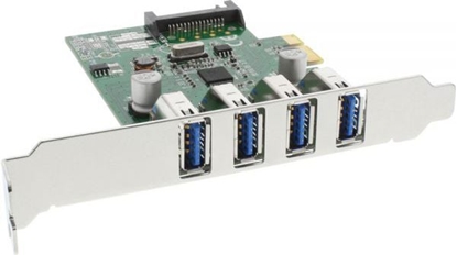 Picture of Kontroler InLine PCIe 2.0 x1 - 4x USB 3.0 (76661C)