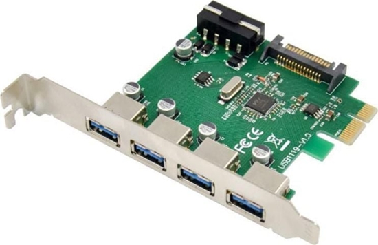 Picture of Kontroler MicroConnect PCIe 2.0 x1 - 4x USB 3.0 (MC-USB3.0-F3B1)