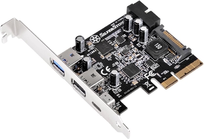 Picture of Kontroler SilverStone PCIe 2.0 x2 - 2x USB 3.0 + 1x USB-C 3.2 Gen 2 (SST-ECU05)
