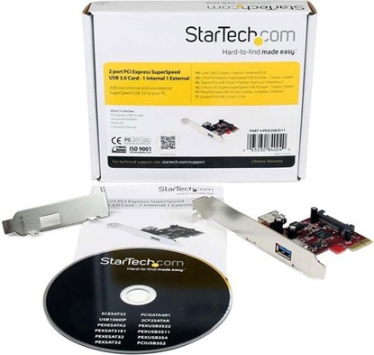 Изображение Kontroler StarTech PCIe x1 - 2x USB 3.0 (PEXUSB3S11)