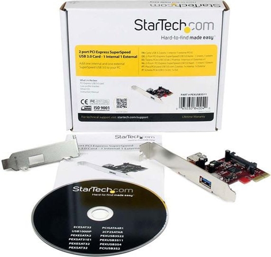 Изображение Kontroler StarTech PCIe x1 - 2x USB 3.0 (PEXUSB3S11)