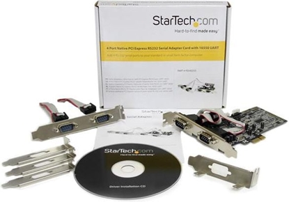Picture of Kontroler StarTech PCIe x1 - 4x Port szeregowy RS-232 DB9 (PEX4S553)