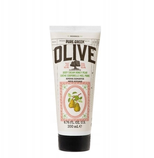 Picture of KORRES_Pure Greek Olive Body Cream nawilajce mleczko ??do ciaa Honey & Pear 200ml