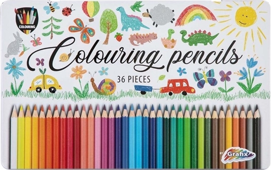 Picture of Kredki oówkowe 36 kolorów w blaszanym pudeku