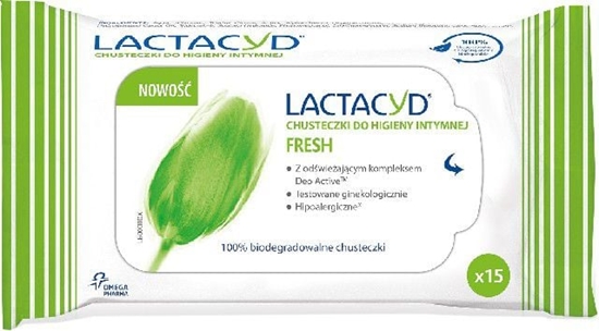 Изображение Lactacyd Fresh Chusteczki do higieny intymnej 1op.- 15szt